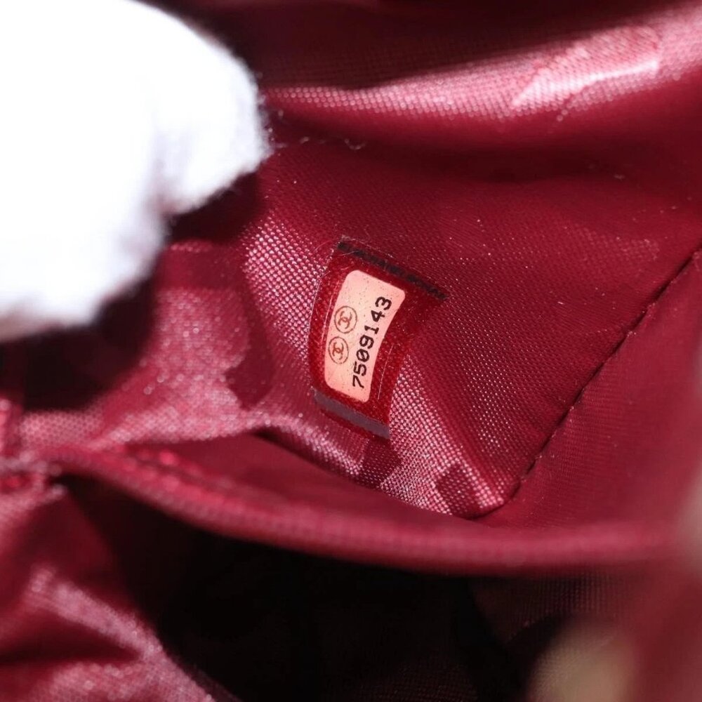 CHANEL Bycy Pouch Canvas Red CC Auth yk19768 - Picture 8 of 16